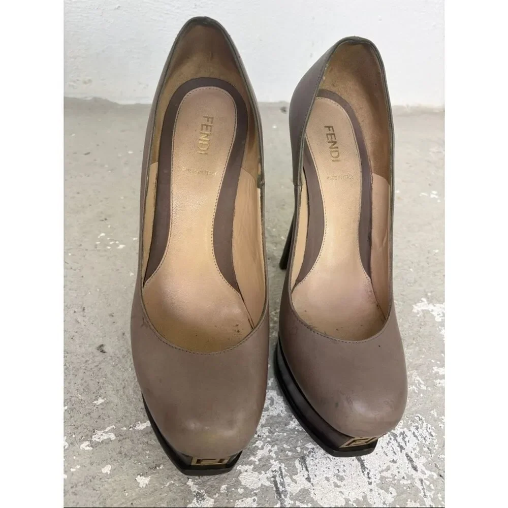Fendi leather Fendista platforms